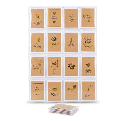 Miniature Greeting Card With Envelope - Assorted Prints - Brown - 11X7.5 Cm ( 1 Pcs Only )