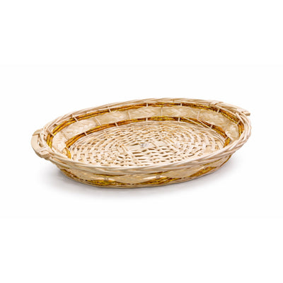 Bamboo Hamber Gift Basket Oval Very Big - 60X45X12Cm
