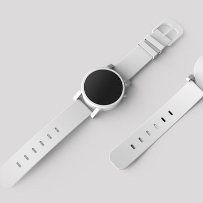 Silver Chain & Leather Watch